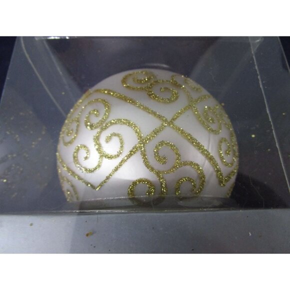 Catherine Lillywhites Gold White  Christmas Ornaments Tea Light Holders EUC - Picture 12 of 16